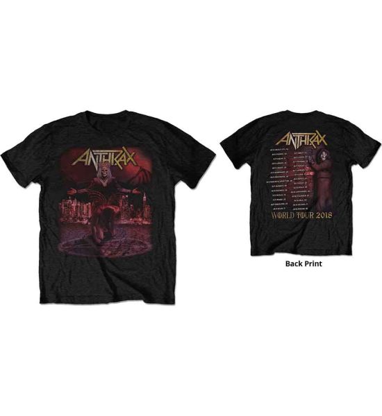 Anthrax: Bloody Eagle World Tour 2018 (Back Print) - Black T-Shirt