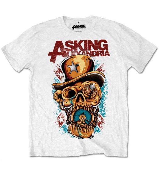 Asking Alexandria: Stop The Time - White T-Shirt