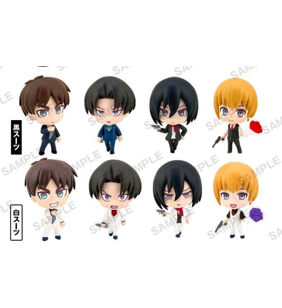 Attack on Titan: Shiro Kuro Capsul Trading Figures Box Ver. 8-Pack (4cm)