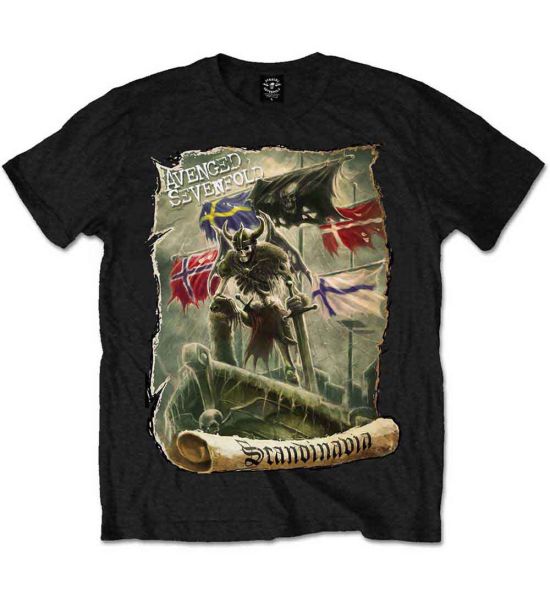 Avenged Sevenfold: Scandinavia - Black T-Shirt