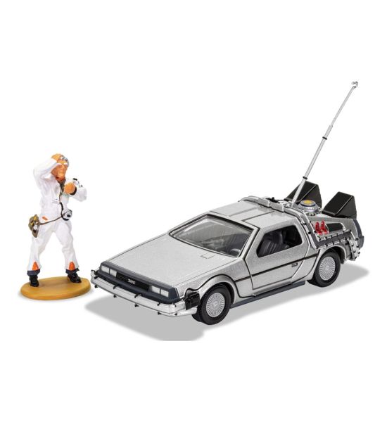 Back to the Future: DeLorean and Doc Brown Diecast Model 1/36 Figure Preorder