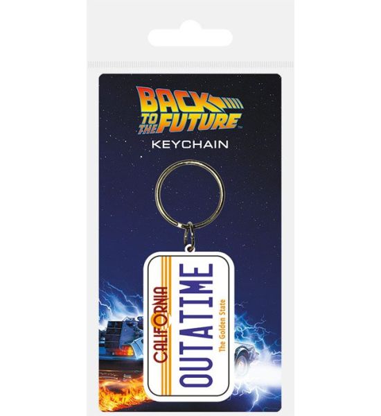 Back to the Future: License Plate Rubber Keychain (6cm) Preorder