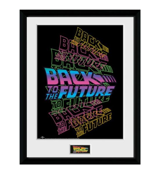 Back To The Future: Neon Framed Print (30x40cm)