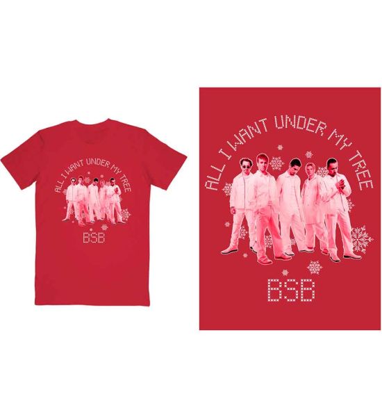 Backstreet Boys: All I Want Xmas - Red T-Shirt