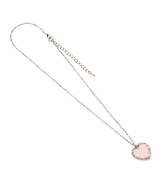 Barbie: Pink Heart Crystal Pendant & Necklace