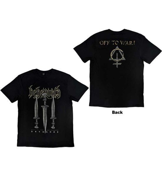 Behemoth: Off To War! (Back Print) - Black T-Shirt