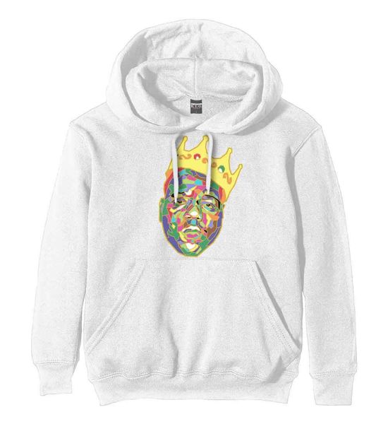 Biggie Smalls: Crown - White Pullover Hoodie