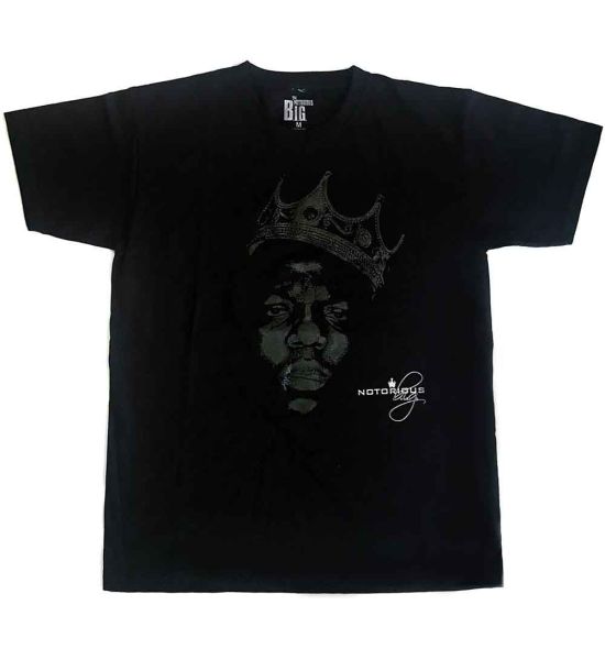 Biggie Smalls: Green Crown - Black T-Shirt