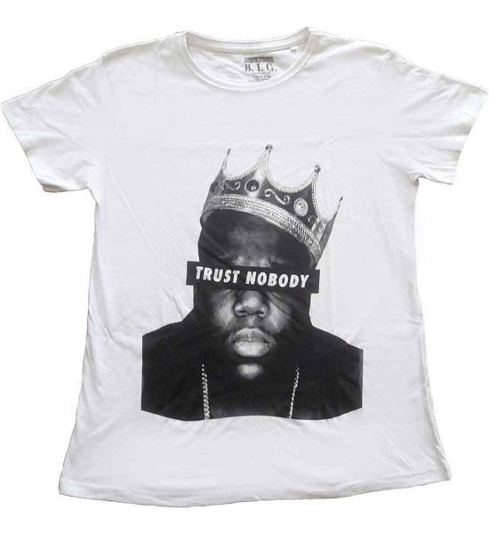 Biggie Smalls: Trust Nobody - Ladies White T-Shirt