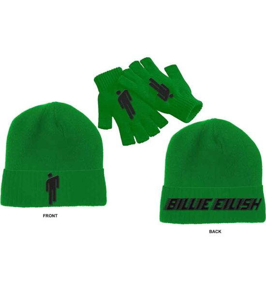 Billie Eilish: Blohsh - Green Beanie Hat & Glove Set Preorder