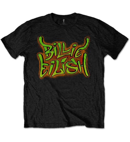 Billie Eilish: Graffiti - Black T-Shirt