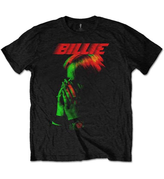 Billie Eilish: Hands Face - Black T-Shirt