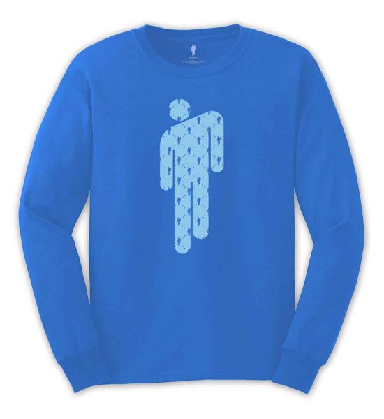 Billie Eilish: Manonman - Mid Blue Long Sleeve T-Shirt