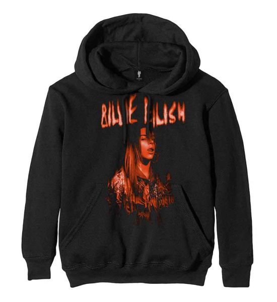 Billie Eilish Spooky Logo Sudadera con capucha negra Merchoid Espana