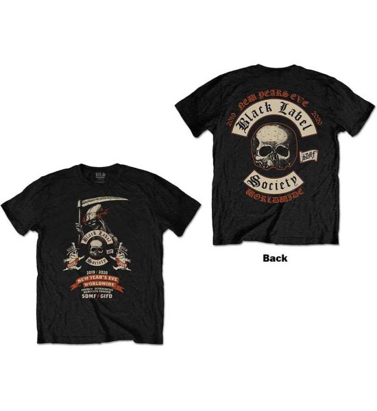 Black Label Society: New Years Eve (Back Print) - Black T-Shirt