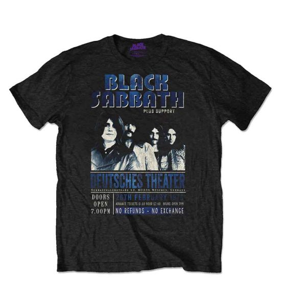 Black Sabbath: Deutsches '73 (Eco Friendly) - Black T-Shirt