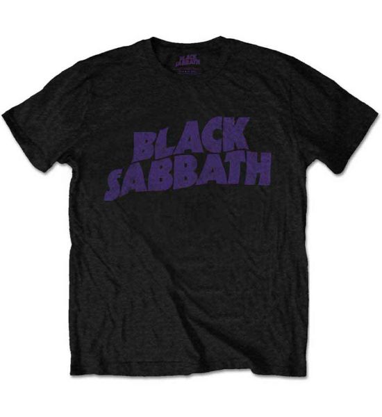 Black Sabbath: Wavy Logo Vintage - Black T-Shirt