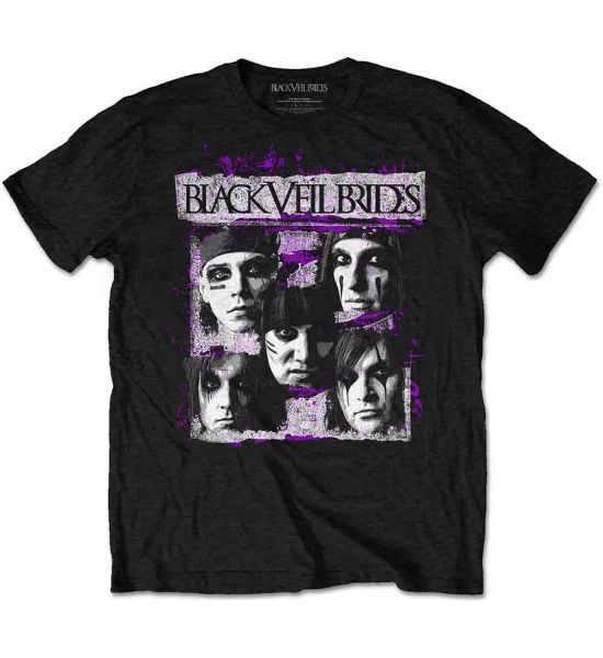 Black Veil Brides: Grunge Faces - Black T-Shirt