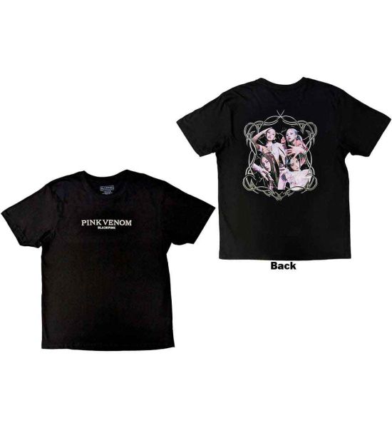 BlackPink: Pink Venom (Back Print, Embroidery) - Black T-Shirt