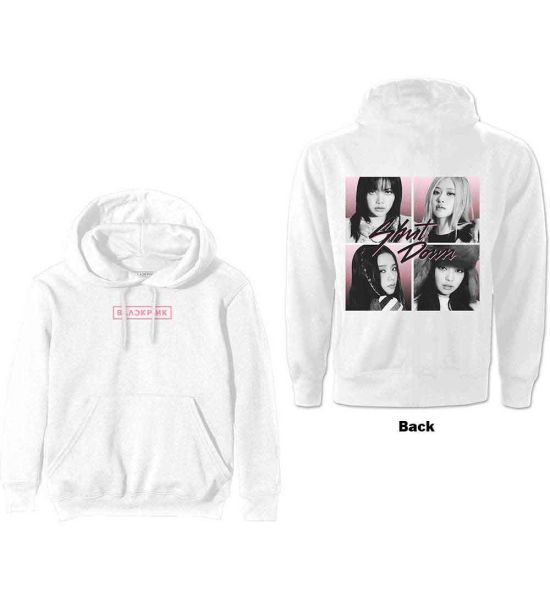 BlackPink: Shut Down Photo Grid (Back Print) - White Pullover Hoodie