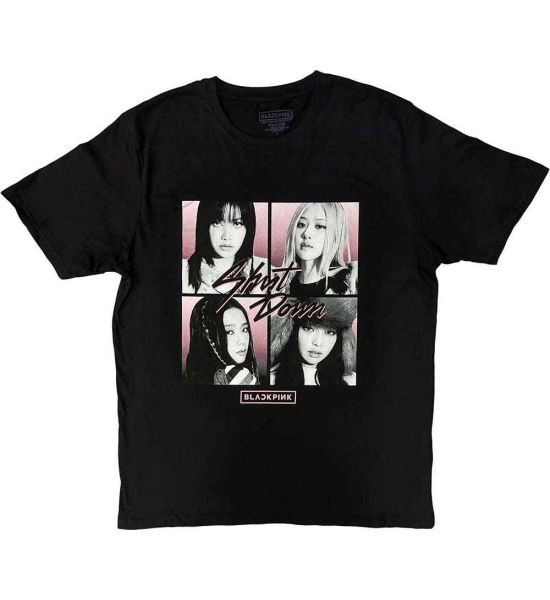 BlackPink: Shut Down Photo Grid - Black T-Shirt