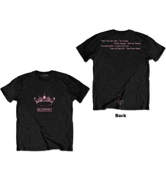 BlackPink: The Album - Crown (Back Print) - Black T-Shirt