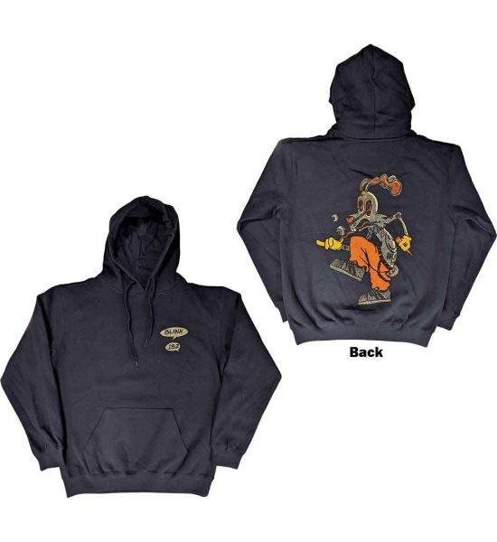 Blink-182: Roger Rabbit (Back Print) - Navy Blue Pullover Hoodie