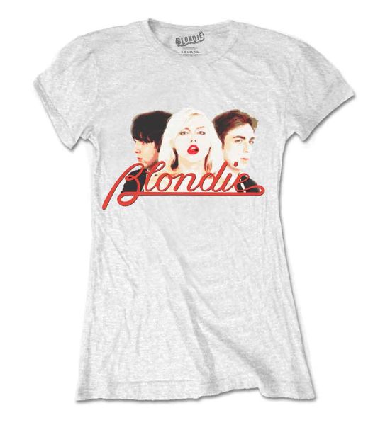 Blondie: P Lines Halftone - Ladies White T-Shirt