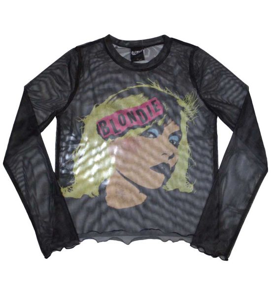 Blondie: Punk Poster (Mesh, Sublimation Print) - Black Ladies Long Sleeve T-Shirt