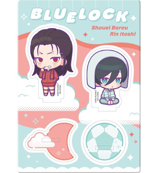 Blue Lock: Shouei Barou & Rin Itoshi Acrylic Stand Buddycolle Good Night Ver. (14cm) Preorder