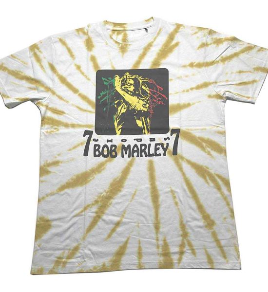 Bob Marley: Dye Wash - White T-Shirt