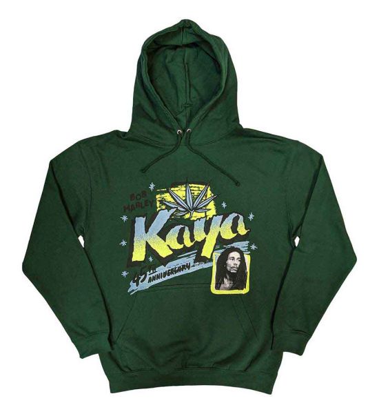 Bob Marley: Kaya - Green Pullover Hoodie