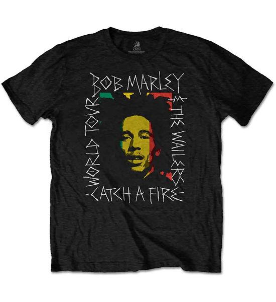 Bob Marley: Rasta Scratch - Black T-Shirt