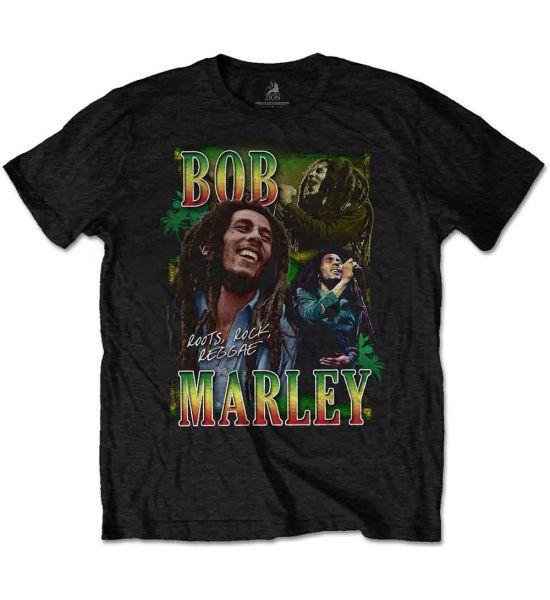 Bob Marley: Roots, Rock, Reggae Homage - Black T-Shirt