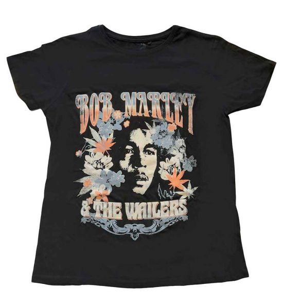 Bob Marley: & The Wailers - Ladies Black T-Shirt