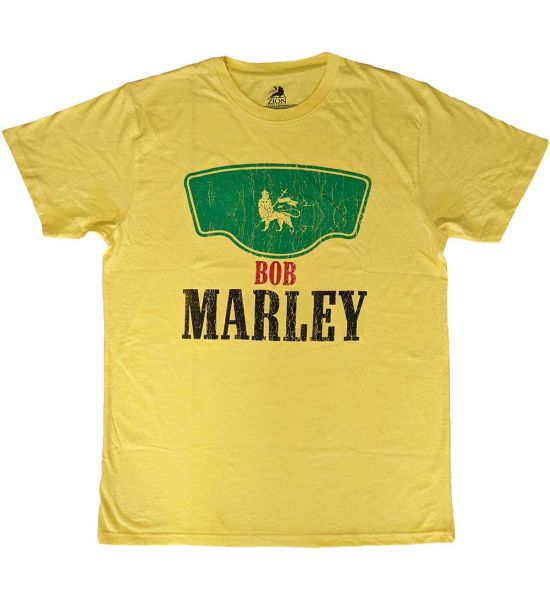 Bob Marley: Vintage Green Label - Yellow T-Shirt