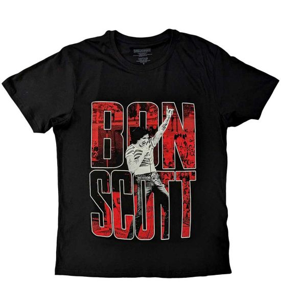 Bon Scott: Big Type - Black T-Shirt