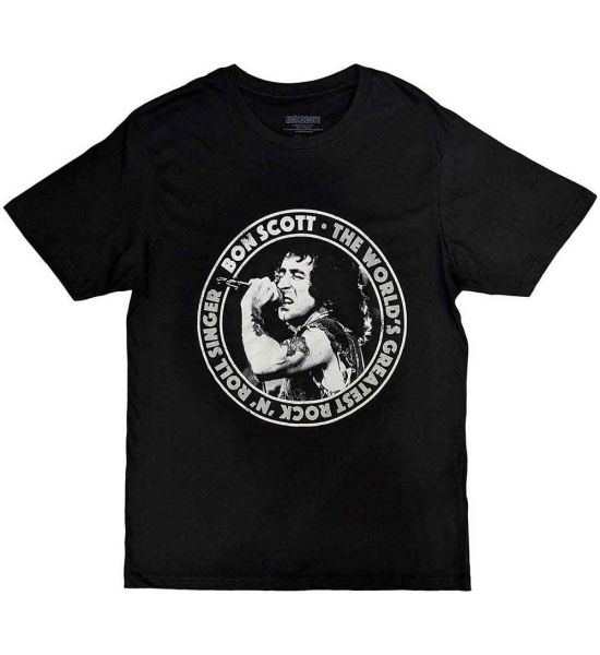 Bon Scott: TWGRRS Circle - Black T-Shirt