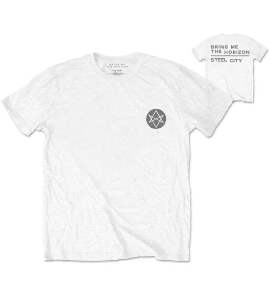 Bring Me The Horizon: Distorted (Back Print) - White T-Shirt