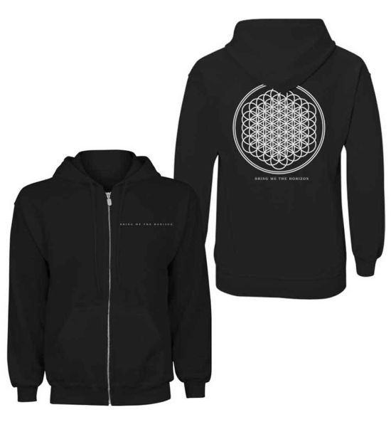 Bring Me The Horizon: Flower of Life (Back Print) - Black Zip-up Hoodie