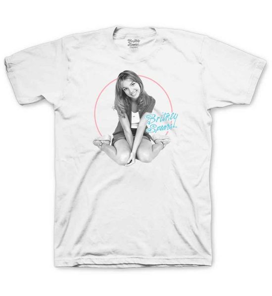 Britney Spears: Classic Circle - White T-Shirt