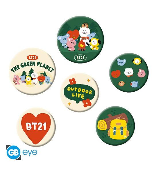 BT21: Green Planet Badge Pack Preorder