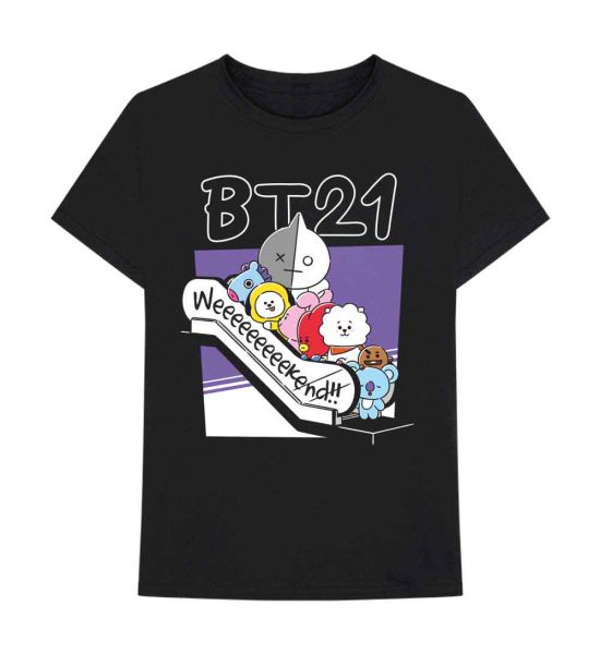 BT21: Weekend - Black T-Shirt