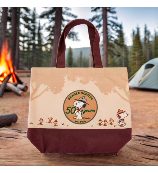 Loungefly: Peanuts Beagle Scouts 50th Anniversary Canvas Tote Bag