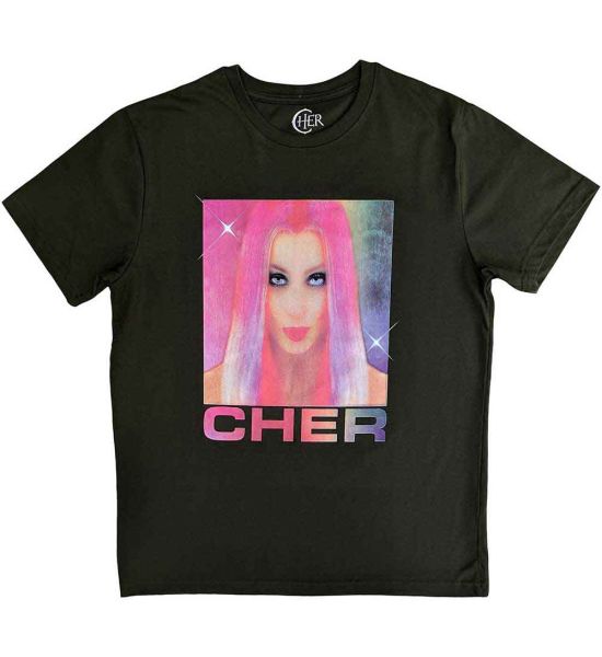 Cher: Pink Hair - Green T-Shirt