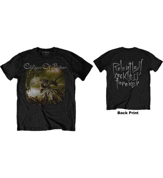 Children Of Bodom: Relentless (Back Print) - Black T-Shirt