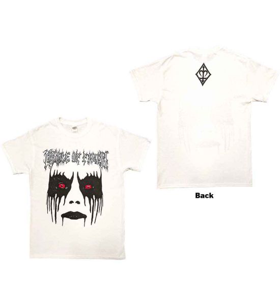 Cradle Of Filth: Dani Make Up (Back Print) - White T-Shirt