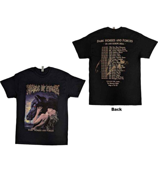 Cradle Of Filth: Dark Horses (Back Print) - Black T-Shirt