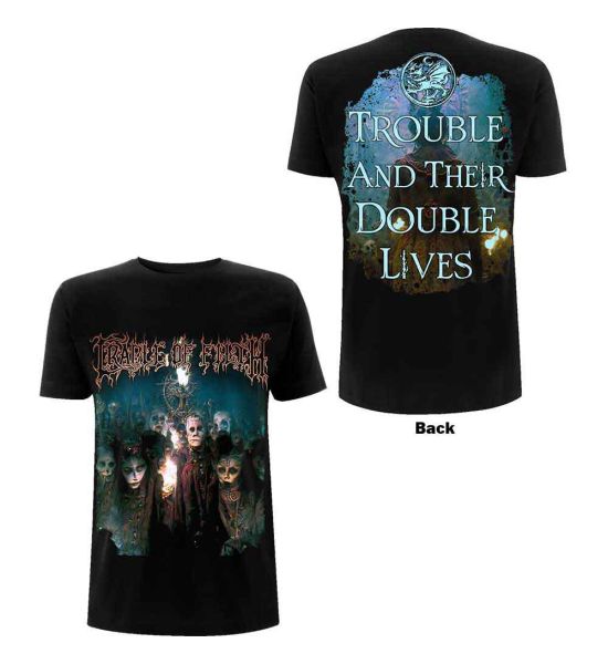 Cradle Of Filth: Trouble & Their Double Lives (Back Print) - Black T-Shirt