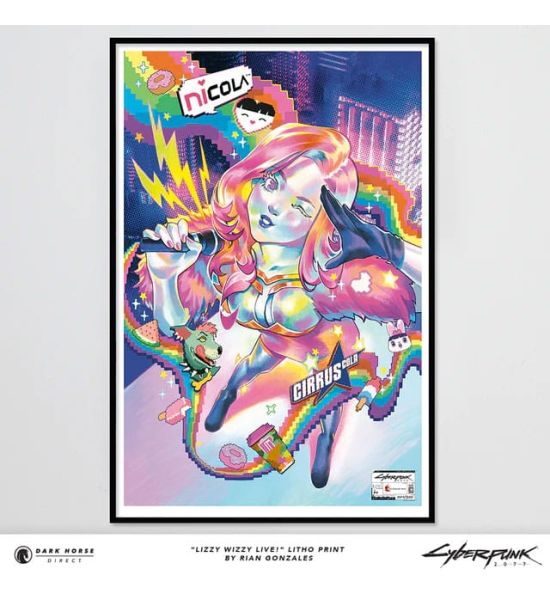 Cyberpunk 2077: Lizzy Wizzy Live! Art Print Limited Edition (60 x 90cm) Preorder